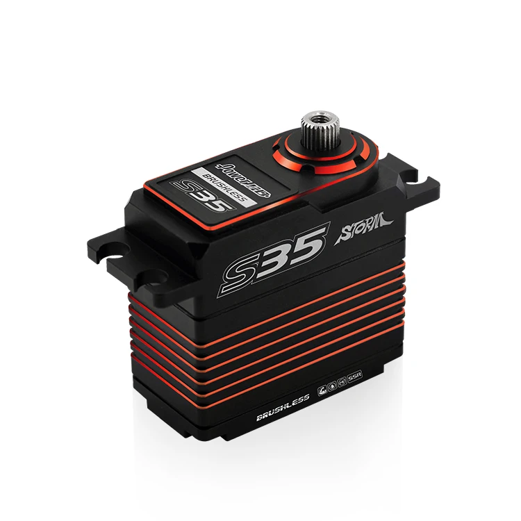 Power HD Storm S15/S25/S35 гоночный цельнометаллический бесщеточный цифровой сервопривод для радиоуправляемого автомобиля/неподвижного крыла/внедорожника/дрона - Цвет: S35 35kg red