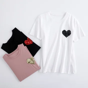 

New handmade printed a particular set of Europe and the United States love mercerized cotton t shirts with short sleeves