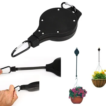

Retro Hanging Garden Basket Pull Down Hanger 20-90 cm Retractable Pulley Baskets Plant Pots Hanging Basin Retractable Hook