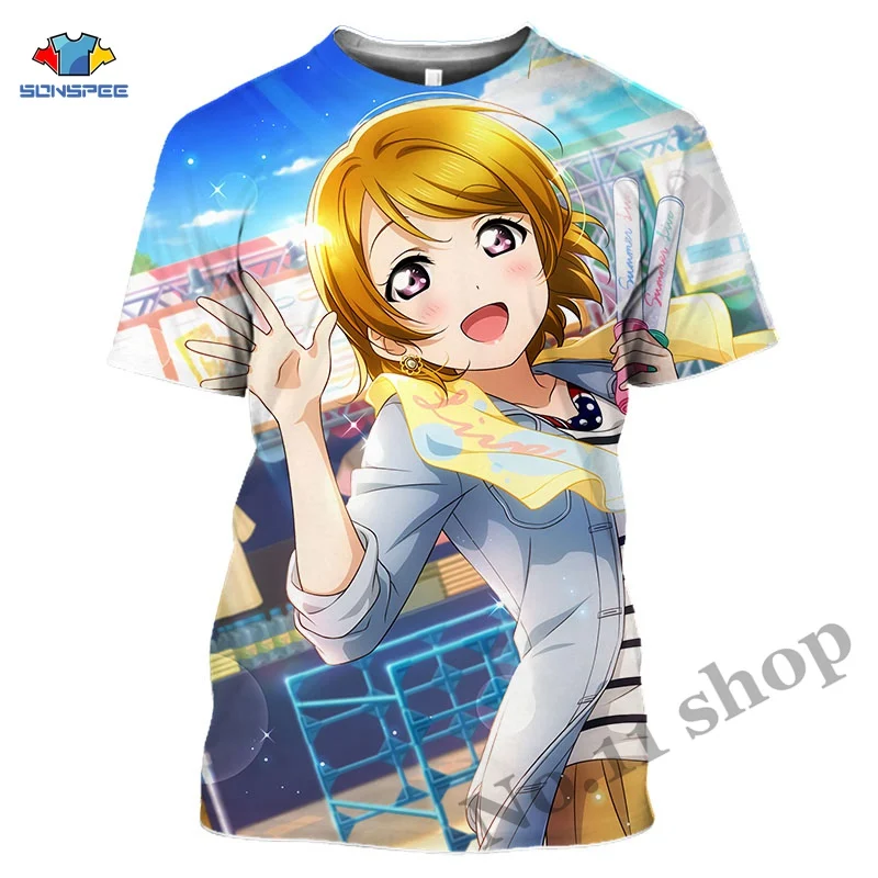 Summer Men shirts Anime 3d Print T-shirt Streetwear Sexy Kawaii Girl Love Live Women Fashion Short Sleeve Idol Girl Tee Clothing (3)