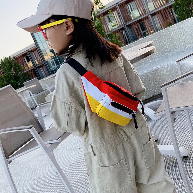 

Baby Nursery Small Chest Bag Fashion 2019 Autumn And Winter New Style Nylon Waterproof Contrast Color Children Creative Trim Pac