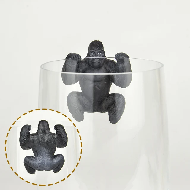 Original genuine capsule toys funny big silver gorilla King Kong monster of king PUTITTO glass gashapon figures desktop ornament 6