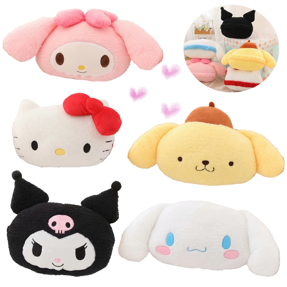 Sanrios мультфильм мягкая мелодия Kuromi Cinnamoroll плюшевая наволочка аниме кавайные