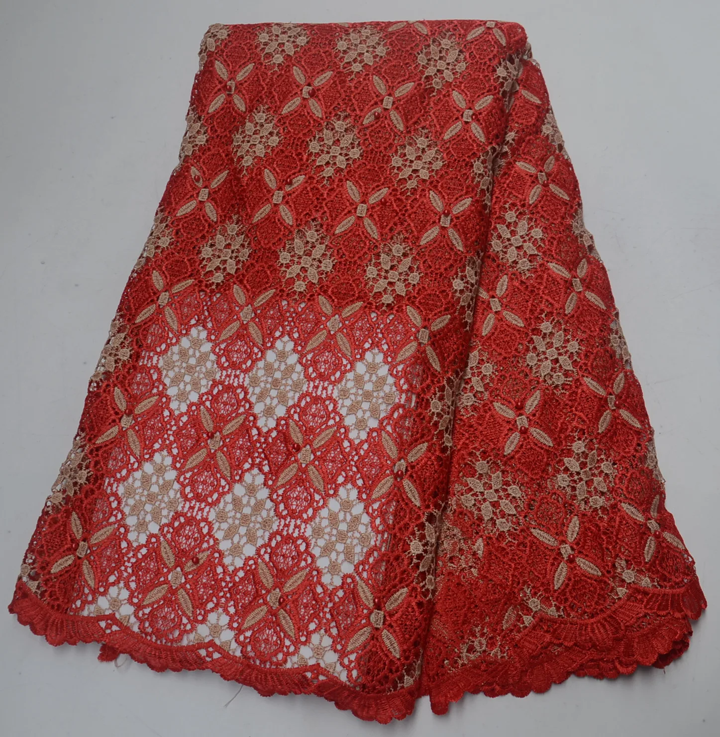 

Embroidery Nigerian Cord Lace Guipure Lace Fabrics for Women Dresses African cord Lace Fabrics