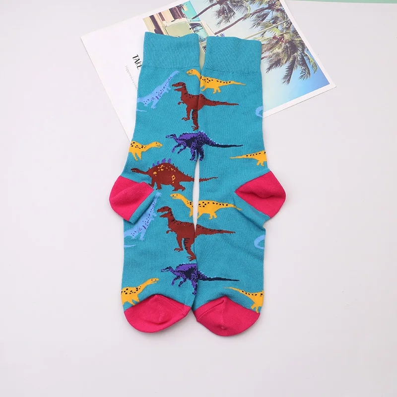 Мужские повседневные хлопковые счастливые носки в стиле Харадзюку, зимние носки в стиле хип-хоп, забавные цветные забавные носки в подарок