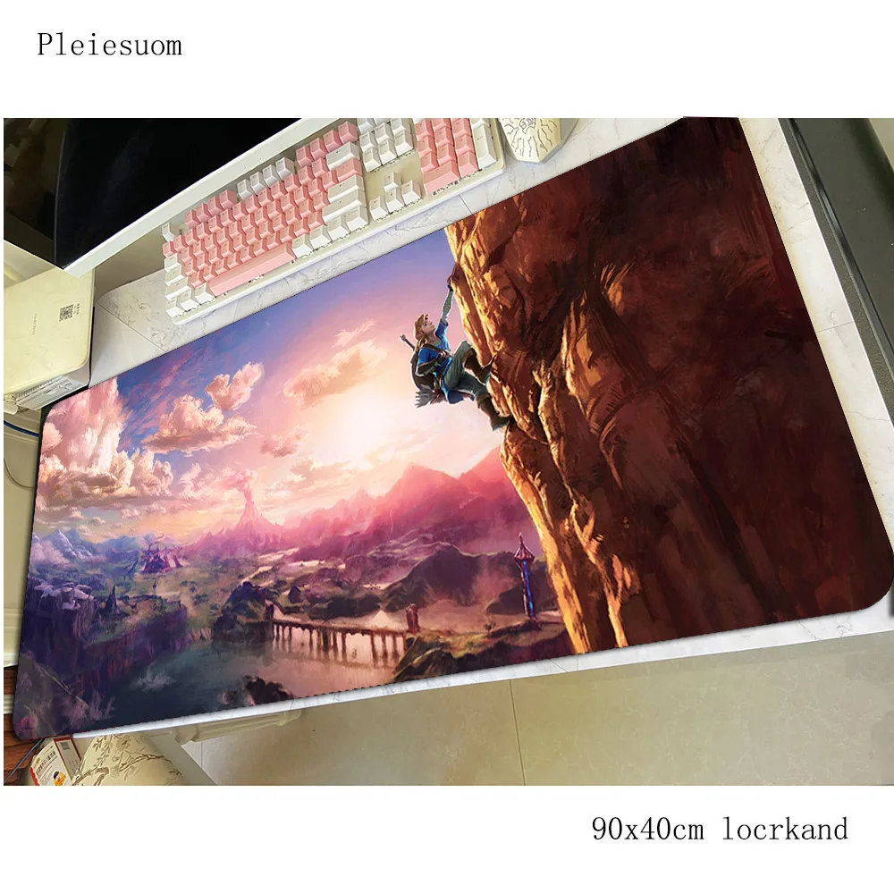 Zelda Mouse Pad Gamer Boy Gift Mousepad 900X400X4Mm Tappetino Da Scrivania In Gomma Personalità Accessori Da Gioco Tappetini Per Tastiera Da Gioco Ove