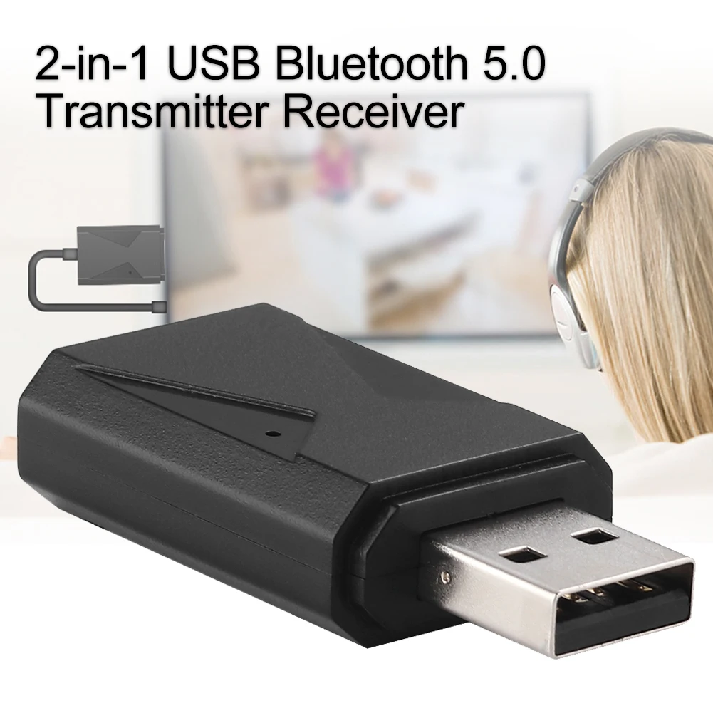 2 в 1 USB прочный практичный аудио передатчик приемник музыкальная система беспроводной адаптер Bluetooth 5,0 быстрая скорость вызова Aux