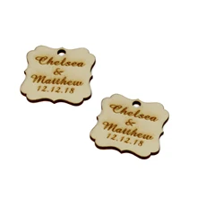 20шт персональный гравированный деревянный квадратный круглый стол, центральный, пользовательские детские подарки для душа, Декор, сувениры, именная бирка для свадьбы