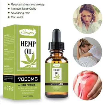

30ml Relieve Pain Improve Sleeping Promote Blood Circulation Essential Oil Hemp Seed Massage Oil
