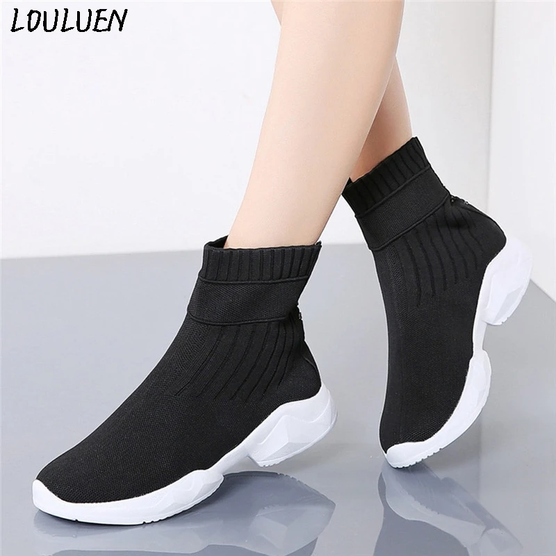 LOULUEN 2019 Boots Fashion Women Mesh Casual Slip-On Sport Shoes Runing Breathable Shoe Sneakers Gift Roman Laarzen Bottes Mujer | Обувь