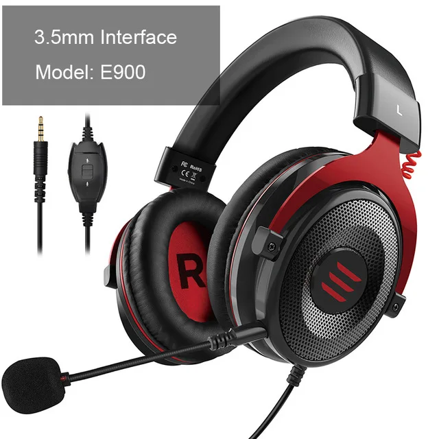 E900-S EKSA E900-Pro 2 в 1 взаимный обмен данными между компьютером и периферийными устройствами виртуальной 7,1/3,5 мм Профессиональный игровые наушники с Шум микрофон с функцией шумоподавления голос для ПК/PS/Xbox геймер - Цвет: E900-S