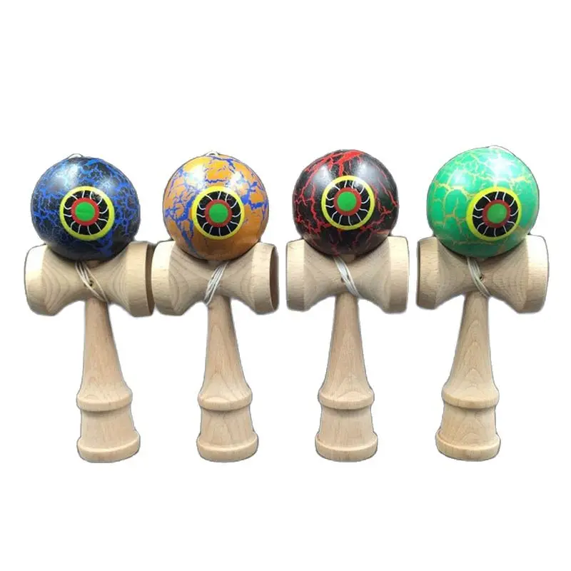 18 см Хрустящие глаза деревянные Буковые Kendama шары умелые жонглирующие шарики