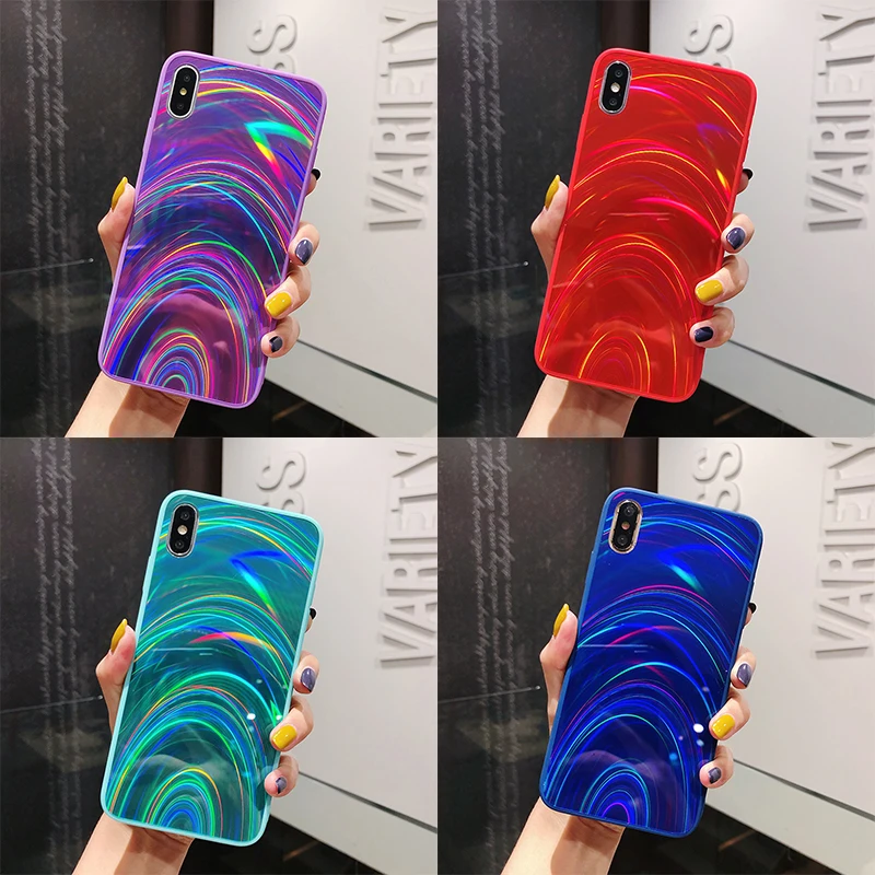 3D Радужный чехол для Honor 20i 10i 8X Коврики 30 20 Lite P20 P30 Pro блестящий чехол с зеркалом для huawei P Smart плюс Y6 Y7 Y9 крышка