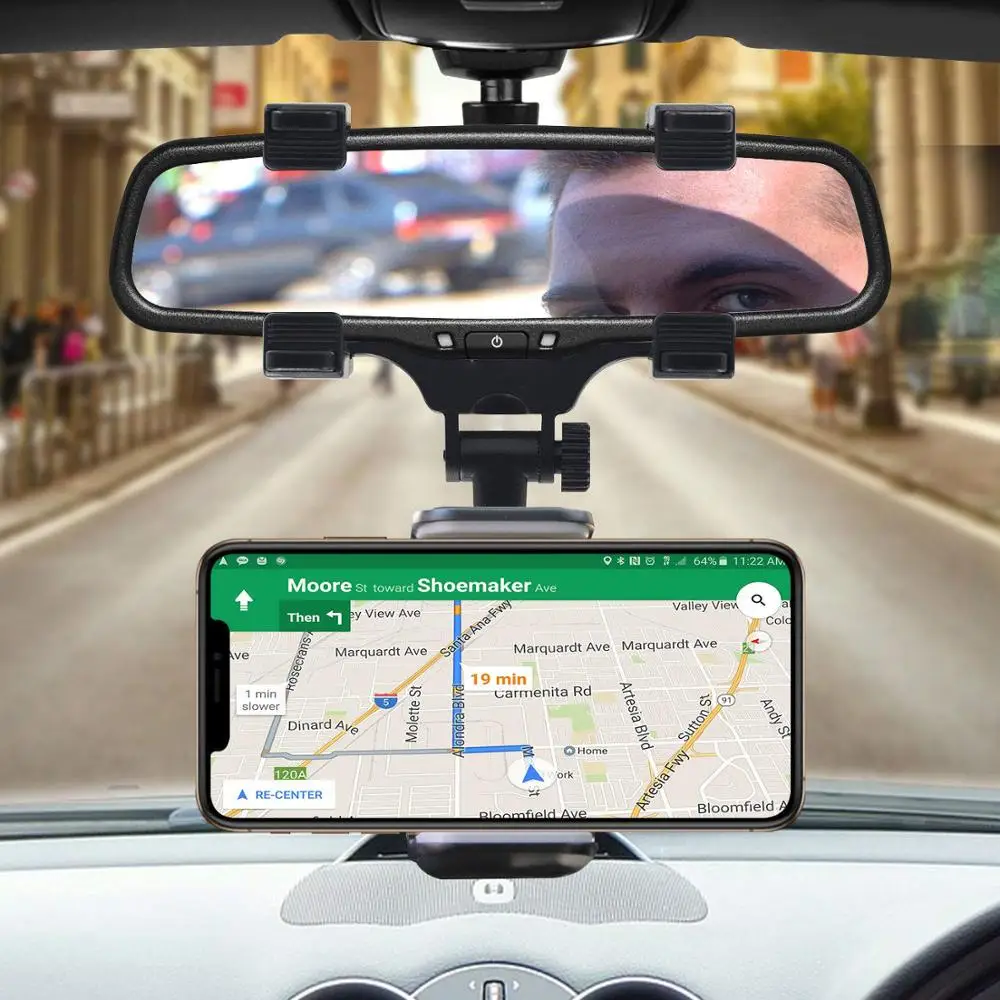 mirror phone mount
