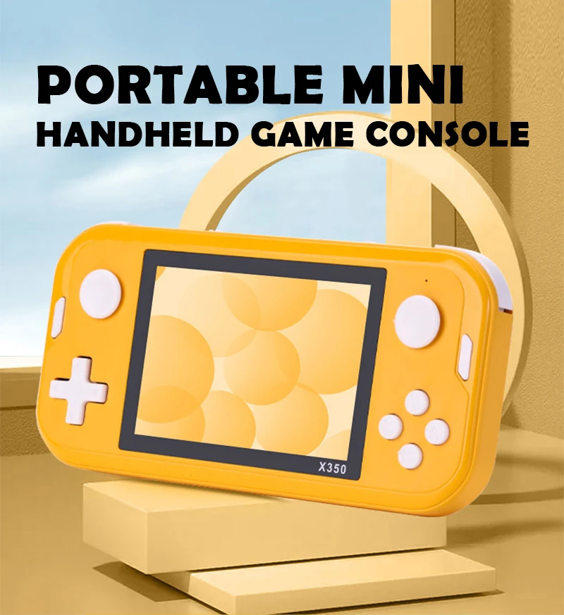 X350 Handheld Video Game Console Built-in 8600 portable Games Console 3.5 inch Screen Display 1200mAh battery Retro Game Player