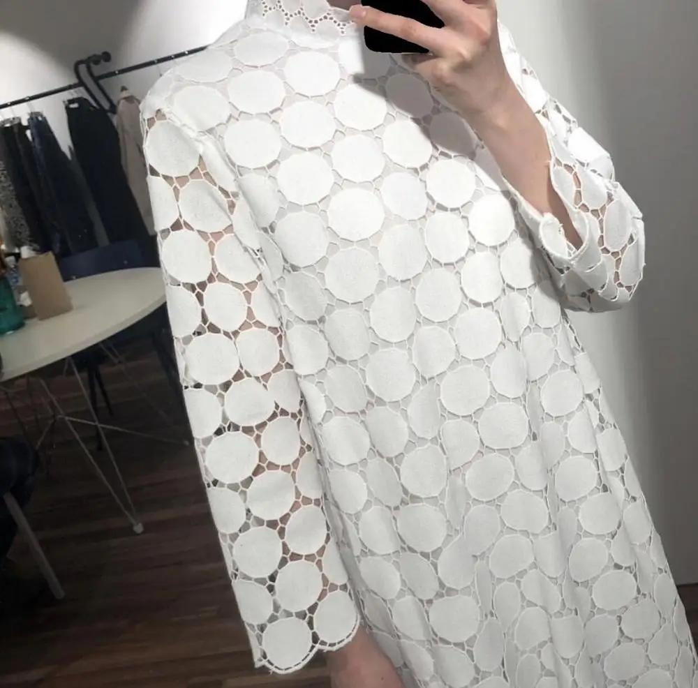 WHITNEY WANG осеннее модное уличная элегантное кружевное платье женское офисное женское платье
