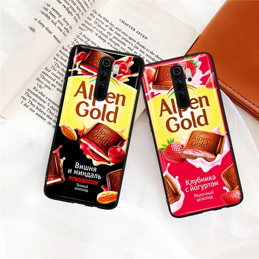 

2020 funny Wonka Golden Ticket Alpen Gold chocolate phone case for Xiaomi Mi 9T Redmi Note 5 6 7 8 K20 K30 9T Pro Soft Silicone