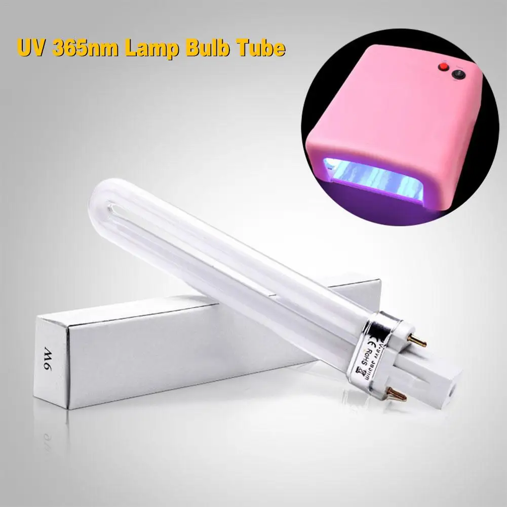 1/4pcs 9W Nail Dryer Lamp Tube UV Lamp U-shaped Bulbs For Nail Dryer Electronic Machine Replacement Manicure Nail Art Tool