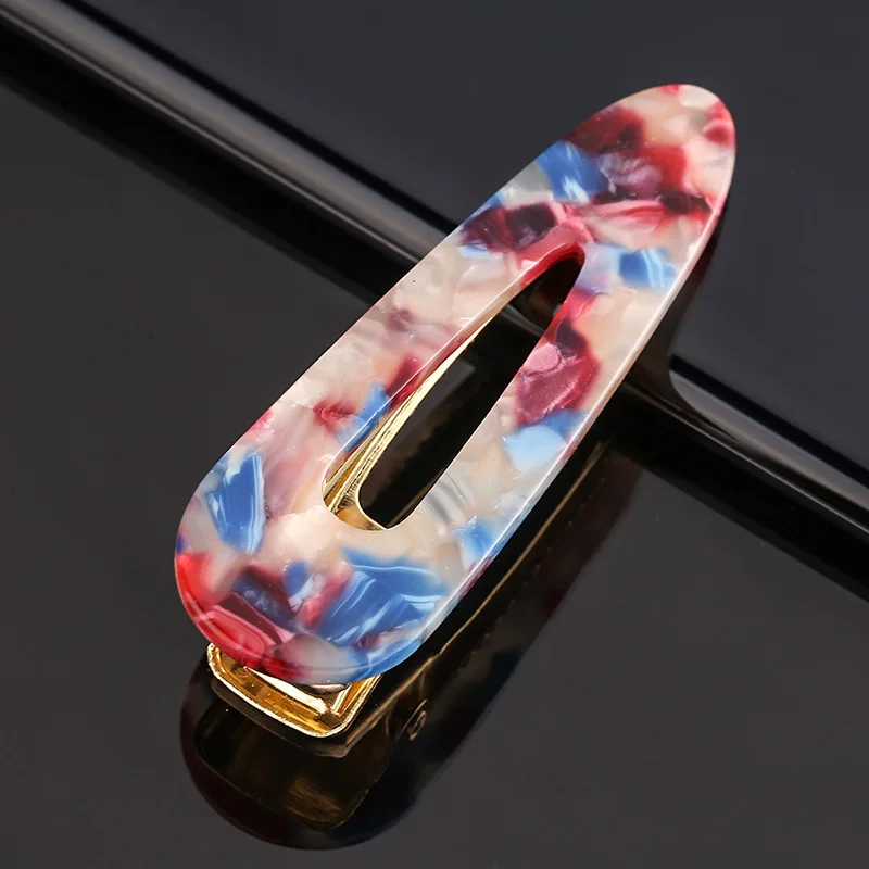 20pcs Vintage Hollow Hair Clip For Women Leopard Marble Textured Geometric Water Drop Duckbill Barrette Hairpin Hair Accessories