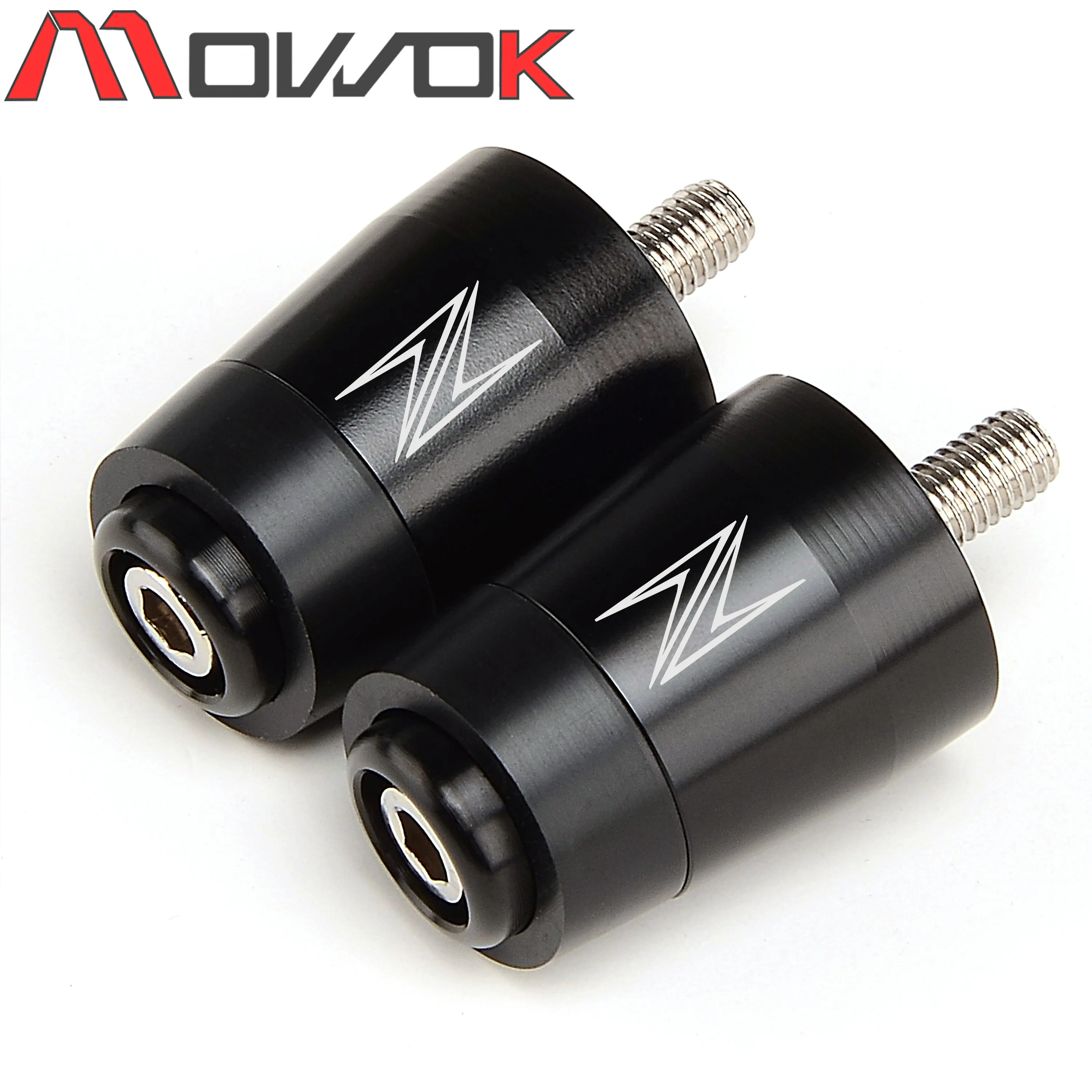Motorcycle CNC Handle Bar Handlebar Grips Cap End handle Plugs cap For KAWASAKI Z400 Z750 Z800 Z900 Z900RS Z1000 Z1000SX