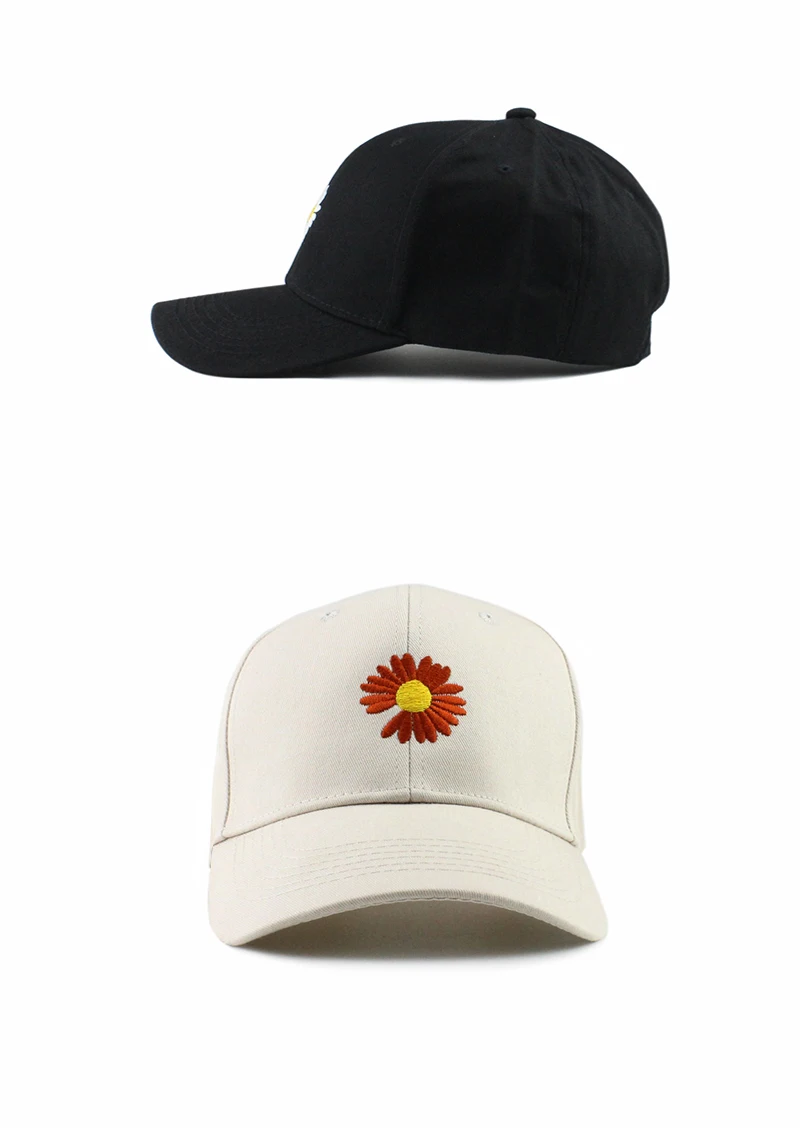 new cotton baseball cap chrysanthemum pattern caps men women Rose embroidery cap outdoor adjustable sports hat EXO GD pmo cap