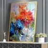 Abstract Watercolour Blue Orange Flower Oil Painting On Canvas Poster And Print Picture Wall Art Cuadros Home Room Decoration ► Photo 1/6
