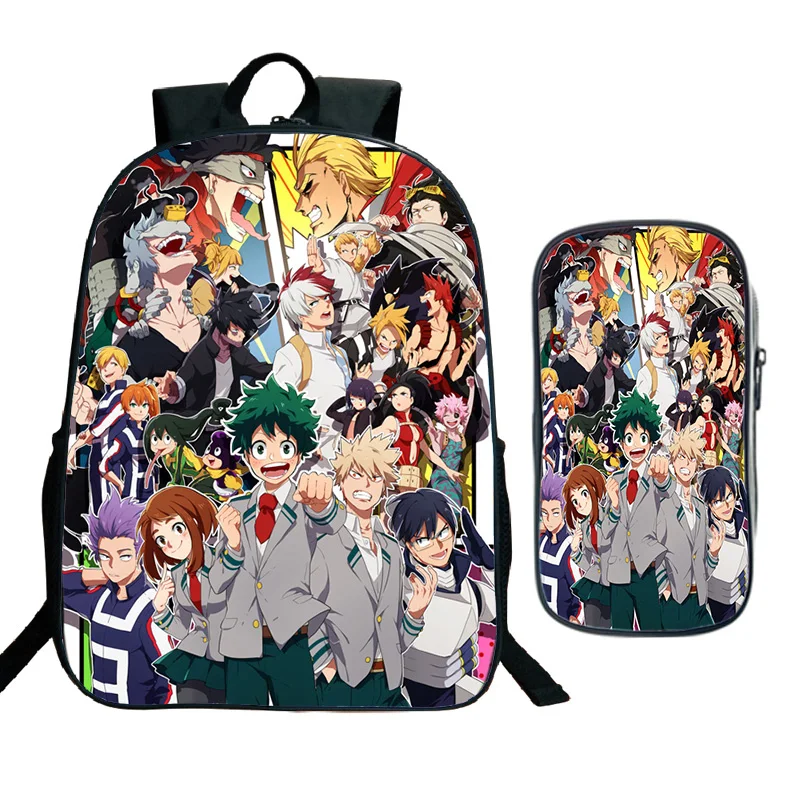 3 Boku No Hero academic Рюкзак Школьные сумки модный крутой узор школьный рюкзак для учеников, мальчиков и девочек рюкзак с пенал - Цвет: 3