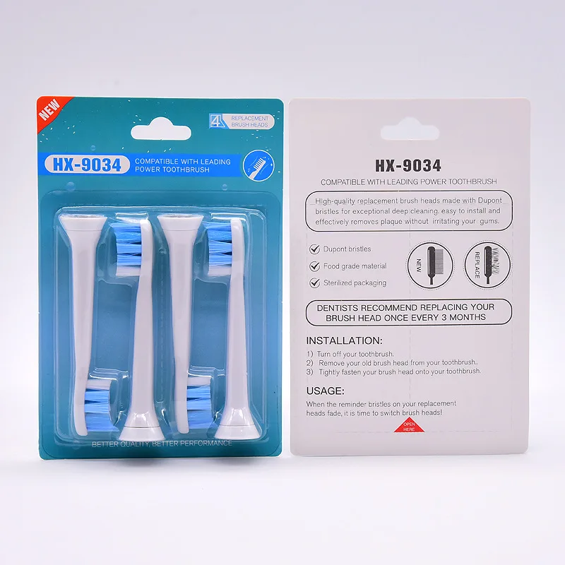 

Electric Toothbrush Head DuPont Bristle HX9034 HX9033-OEM Blue Fade Bristle Applicable PH