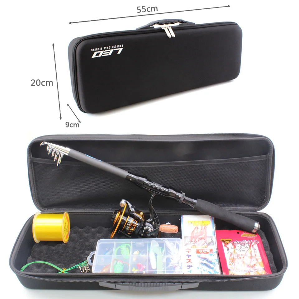 1.8m3.0m Carbon telescopic fishing rod and Spinning Reels set Fishing