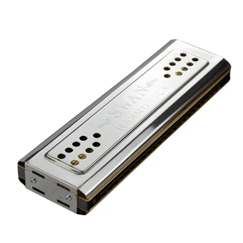 

SW24 12A Kids Gift 24 Holes Daily Practice Double Side Harmonica Professionals Resin Frets Stage Performance Tremolo C G Keys