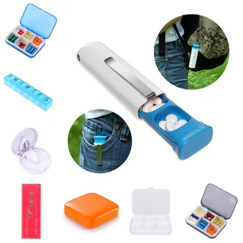 

1pc Multistyles Pill Box Medicine Tablet Holder Storage Organizer Container Case Pill Box Splitters Travel Pill Box