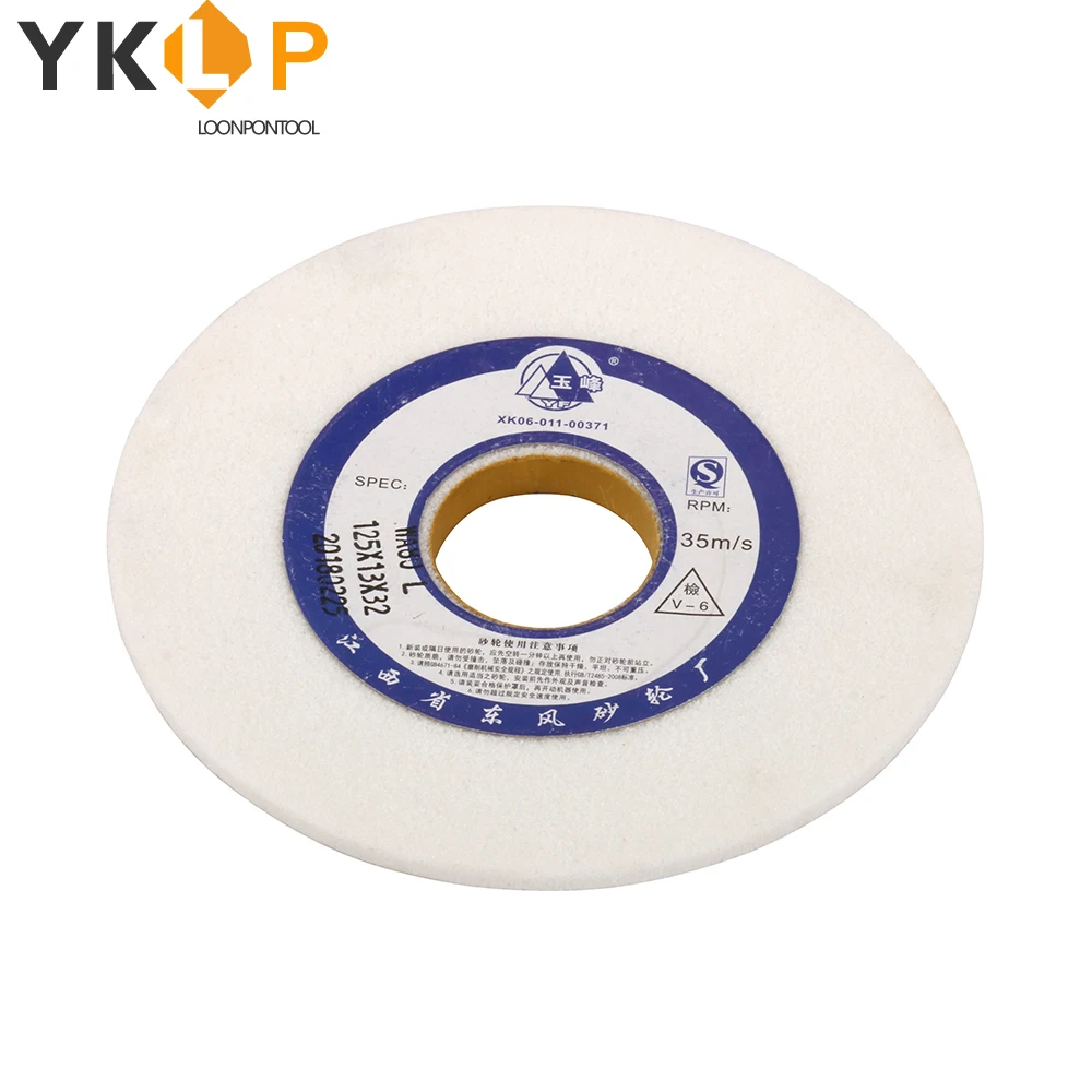 125mm/150mm Ceramic White Corundum Grinding Wheel Disc Abrasive Pad Ceramic Grinding Wheel disc shape 32mm Bore 80#