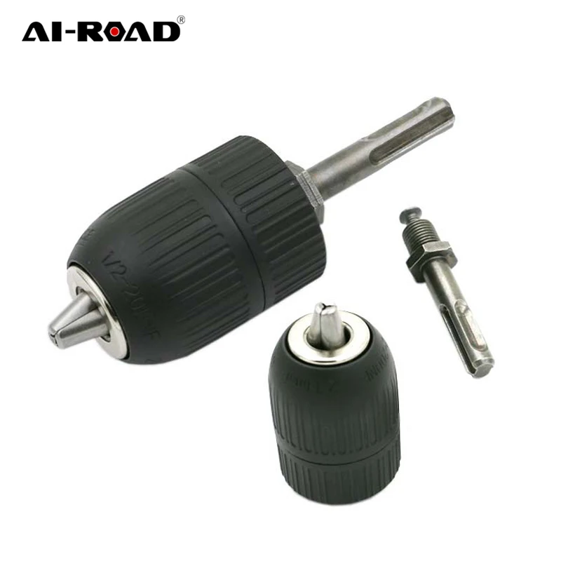 

AI-ROAD High Quality 13MM Keyless Drill Chuck Hex Shank Drill Bit Tool Set Universal New Screwdriver Impact Driver Adapter