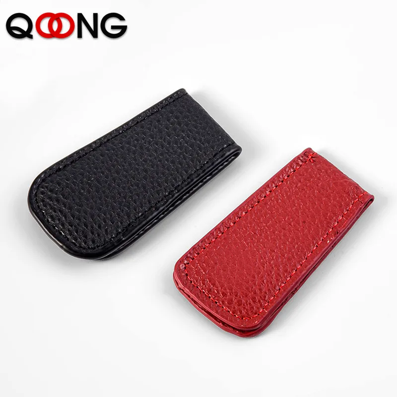 Men's Leather Magnetic Money Clip Credit ID Cards Holder