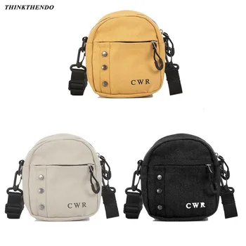 

Unisex Shoulder Bags Phone Pouch Zipper Small Canvas Satchel Casual Crossbody Bags THINKTHENDO 2019 New