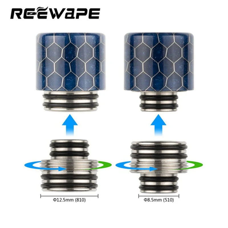 VapeSoon auténtico 810 Acero inoxidable Punta de goteo Anti-frito de punta de goteo para sólo 3 TFV12 Príncipe Etc SS Color del arco iris