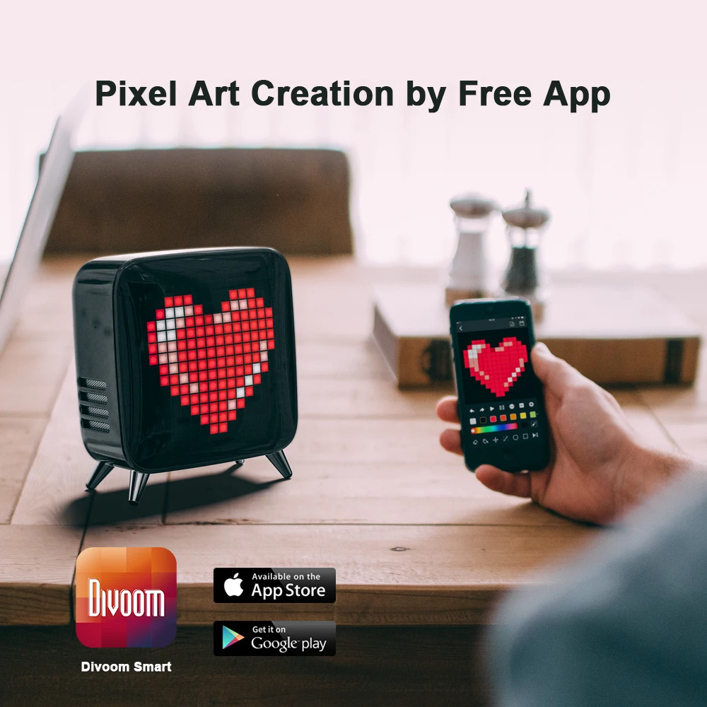 Divoom Tivoo Max pixel art Bluetooth głośnik bezprzewodowy z ponad 2.1 system audio moc 40W ciężki bas kontrola aplikacji dla systemów IOS i Android Divoom Tivoo Max pixel art Bluetooth głośnik bezprzewodowy z ponad 2.1 system audio moc 40W ciężki bas kontrola aplikacji dla systemów IOS i Android