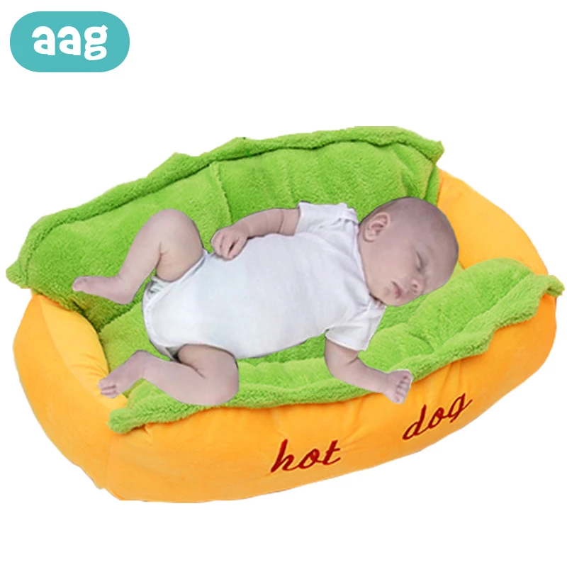 AAG Baby Nest Bed Plush Warm Newborn Portable Crib Cradle Baby Bassinet Bumper Baby Cot Travel Babynest Cribs Newborn Cushion