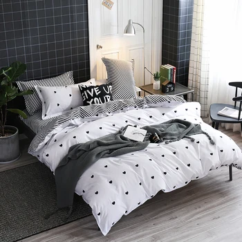 

Dream NS White Black Wave Point Bedding Set Bedding Set Duvet Cover Sets Pillowcase Queen King Twin Bed Cover