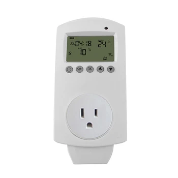 

WIFI 16A Programmable Socket Type Thermostat Electric Ball Valve Heating Valve Solenoid Valve US/UK/EU Plug