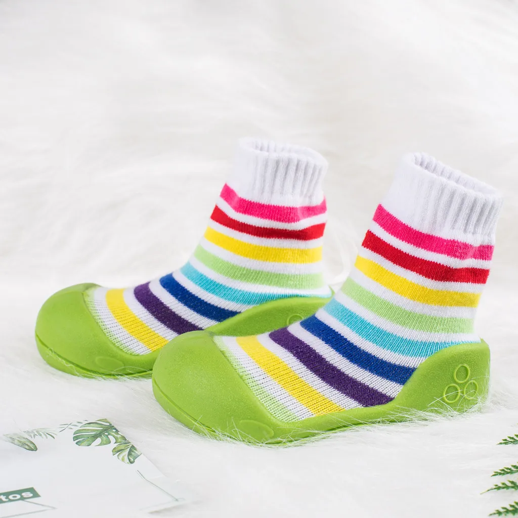 Домашняя обувь для малышей; нескользящие носки для новорожденных; хлопковые носки для малышей с резиновой подошвой; носки для младенцев