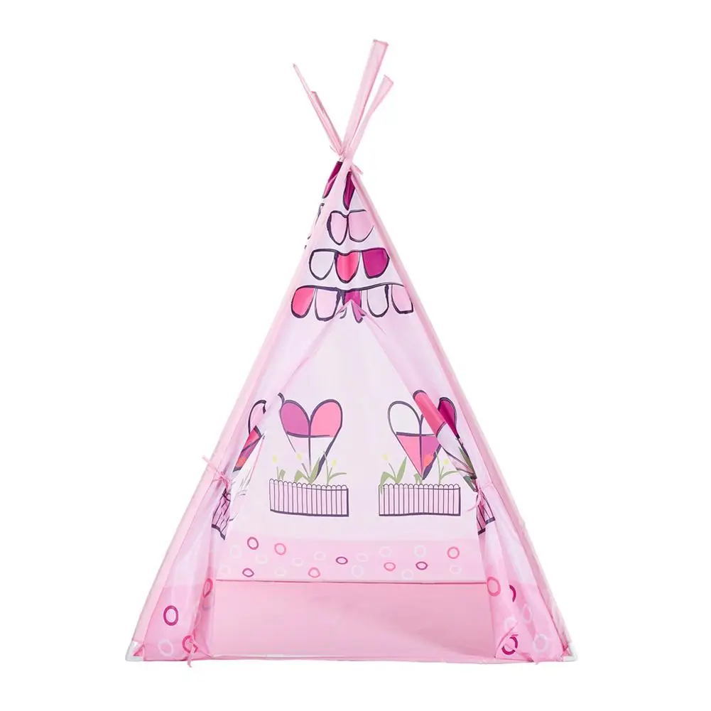 Игровая палатка для детей вигвама индийский игровой домик для детей хлопок типи палатка крытый Открытый подарки для девочек розовый Принцесса Палатка