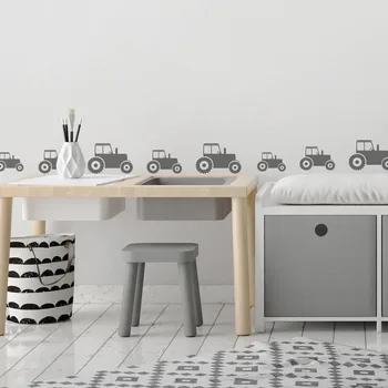 

Nursery Kids Room Modern Tractor Car Small Parten Wall Sticker 20pcs Cute Cartoon Tractor Farm Decoration For Kids Room Decals W773