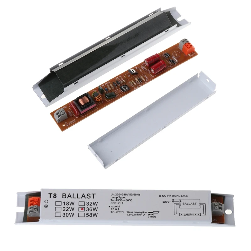 New 220-240V AC 36W Wide Voltage T8 Electronic Ballast Fluorescent Lamp Ballasts