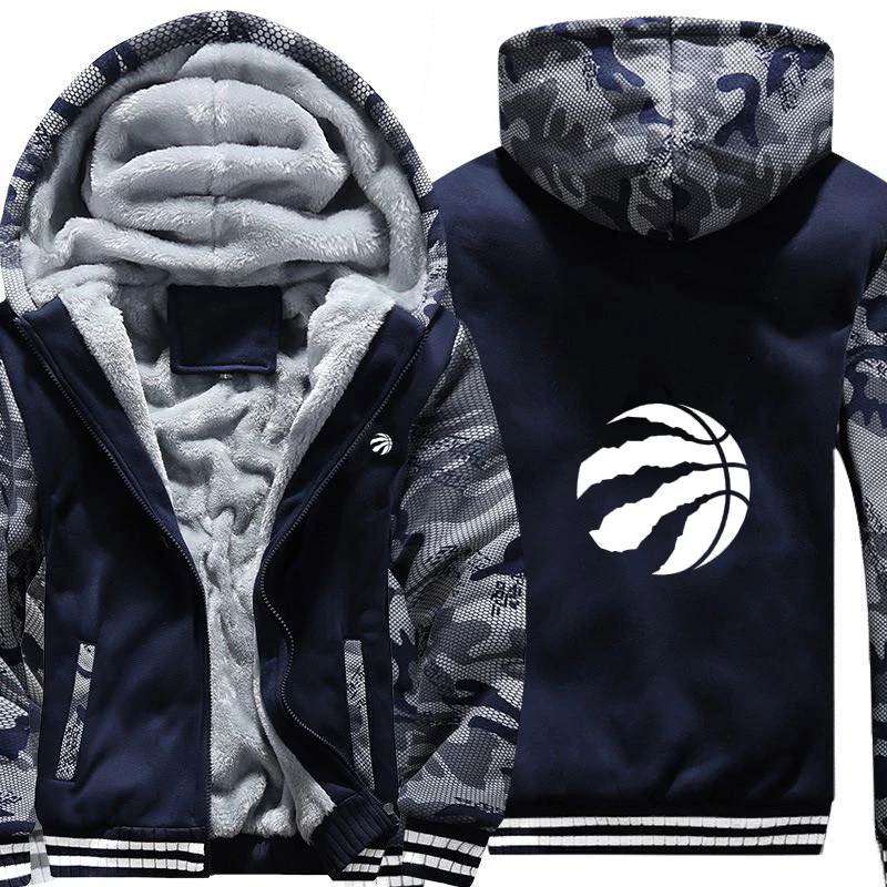 

Men's Autumn Winter zipper Thick Fleece Hooded Coat Customized Casual Comfort Print LOGO Midfielder Sportswear dropshiping
