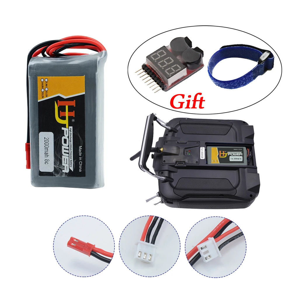 

RC Battery.7.4V 2S 2000mAh 15C Lipo Battery for Jumper T16 Open Source Multi-protocol Radio Transmitter