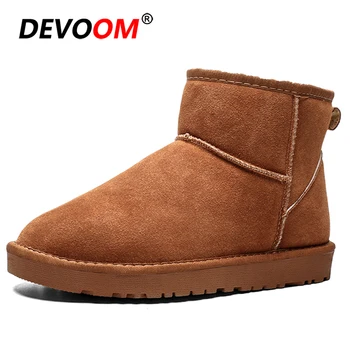 

2020 Warm Men Winter Boots Warm Fur Men'S Boots Plush Ankle Snow Boots Men Waterproof Botas Hombre Winter Slip on Shoes Size 47