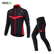 Зимняя теплая ветрозащитная Водонепроницаемая термальная уличная спортивная одежда, велосипедная куртка, штаны, велосипедные костюмы, одежда для велоспорта, комплект