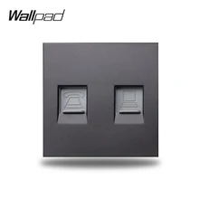 Черный белый телефон RJ11 для интернет-данных RJ45 CAT6 настенная розетка модульная DIY комбинация