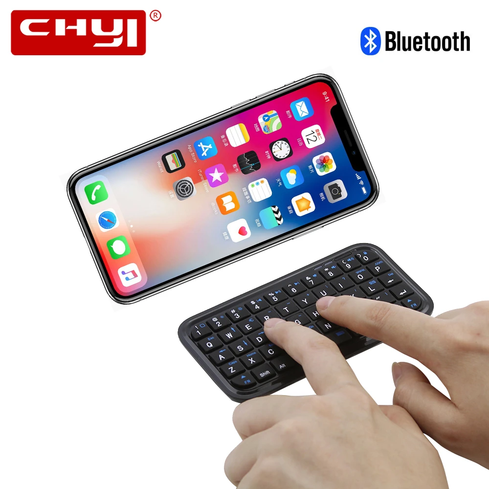 CHYI портативные ультра тонкие мини беспроводные Bluetooth клавиатуры для Windows Android IOS PC смартфонов компьютер Черный BT клавиатуры